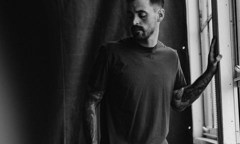 Model wearing The Cotton Hemp T-Shirt