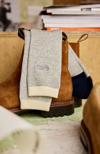 The Ribbed Sock in Grey