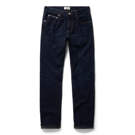 flatlay of The Slim Jean in Wallace Wash Organic Selvage