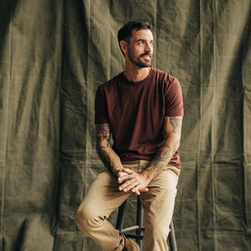 The Cotton Hemp Tee in Black Cherry - featured image