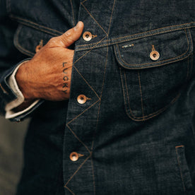 The Long Haul Jacket in Rinsed Organic Selvage - featured image