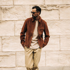 The Wyatt Jacket in Chocolate Suede - featured image