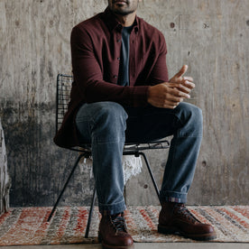 The Lined Chore Pant in Navy Chipped Canvas - featured image