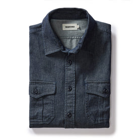 The Saddler Shirt in Dark Navy Twill - featured image