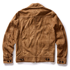 flatlay of The James Jacket in Vintage Tan Suede, from the back