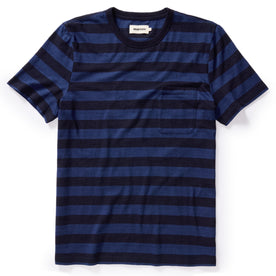 The Organic Cotton Tee in Indigo Yarn Dye Stripe - featured image