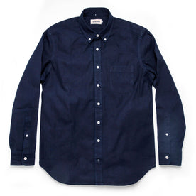 flatlay of The Jack in Indigo Oxford, in full